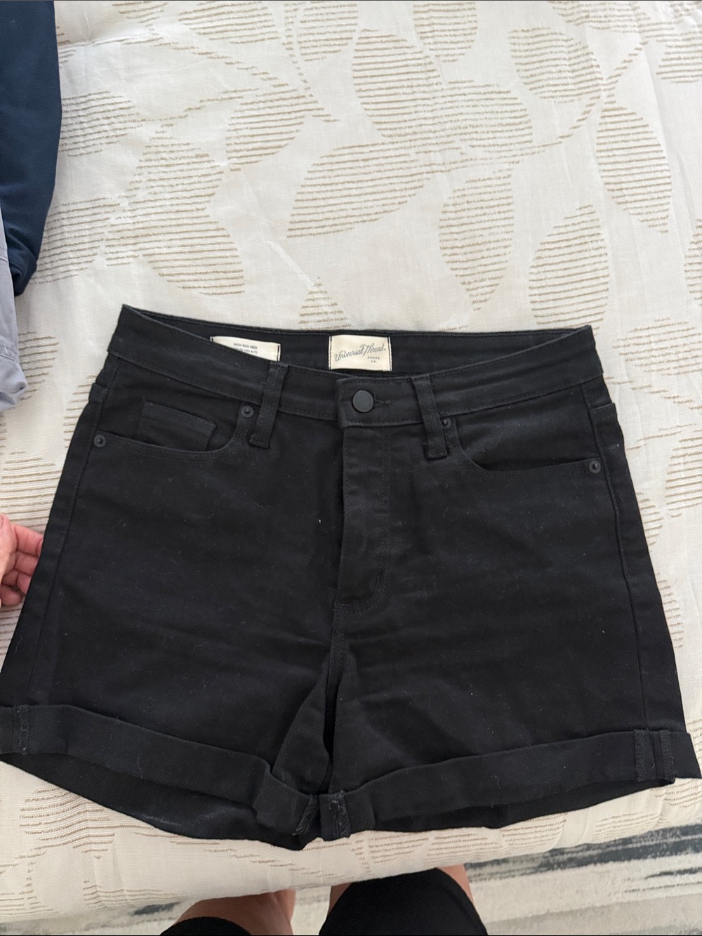 Universal Thread Black Cuffed Denim Shorts